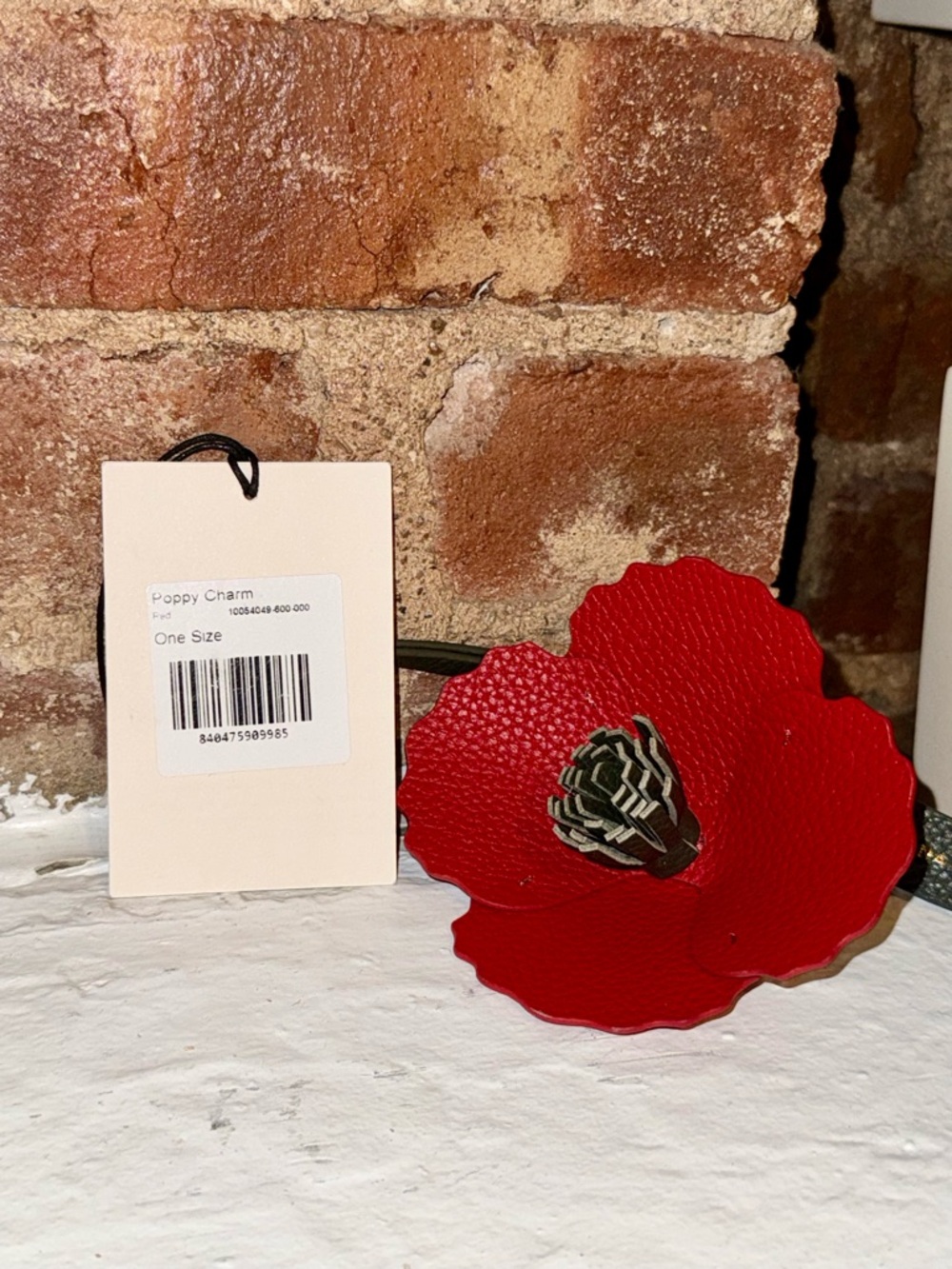 Cuyana Red Poppy Leather Bag Charm - Picture 4 of 6